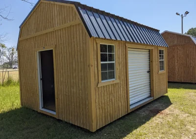 Lofted Storage Barn from Dixie Outdoor Solutions. Serving the Baxley Georgia Area.