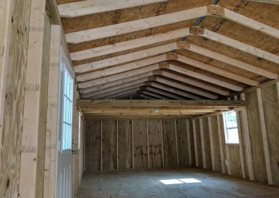 Inside Utility Storage Buildings from Dixie Outdoor Solutions. Serving the Baxley Georgia Area.