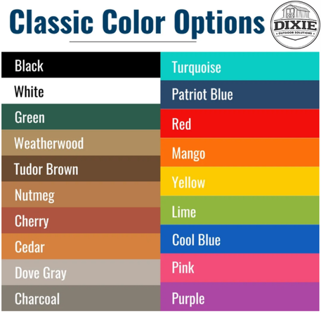 Classic Color Options for Poly outdoor furniture