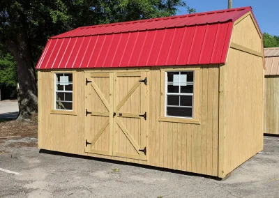 Lofted Storage Barn from Dixie Outdoor Solutions. Serving the Baxley Georgia Area.